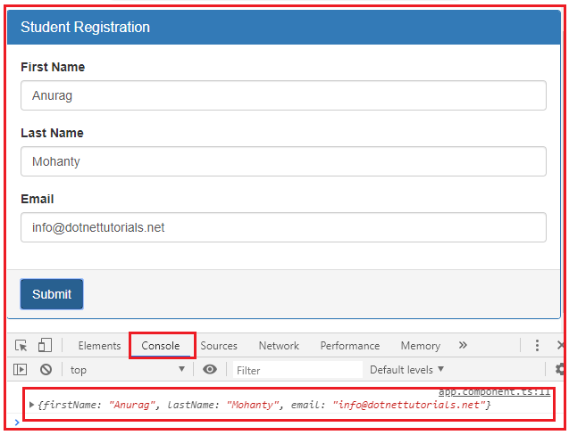 Template Driven Forms in Angular with Example