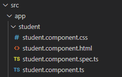 Creating Student Component using Angular CLI