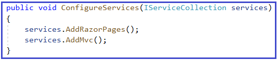 ConfigureServices() method in ASP.NET Core Startup class