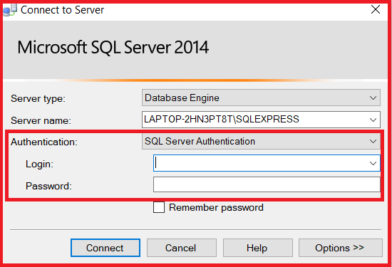 SQL Server Authentication Mode