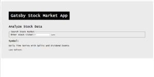 gatsby stock market app, analyze stock data